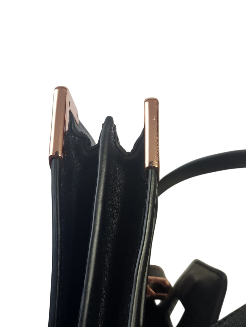 Mackage Top-Handle Crossbody Bag with Rose Gold Hardware - Picture 5 of 10